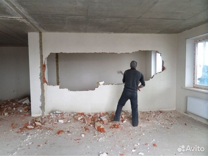 Демонтаж в квартире + вывоз мусора