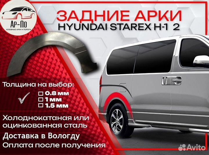 Ремонтные арки на Hyundai Starex H-1 2 пок задние