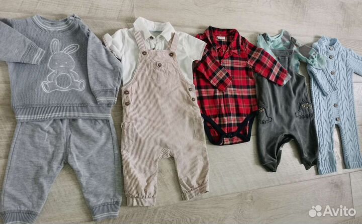 Очень много стильных вещей мальчику 62-68