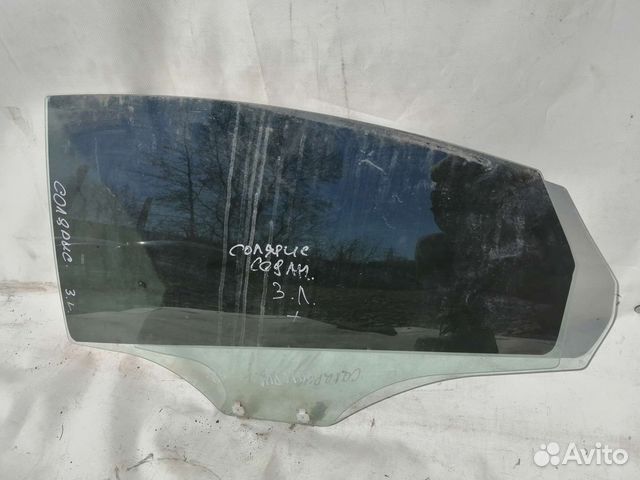 Стекло двери заднее левое Hyundai Solaris