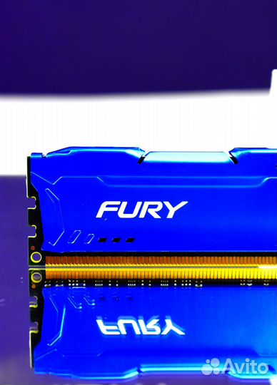 Оп HyperX Fury DDR3 1866 мгц 2*8 гб dimm blue