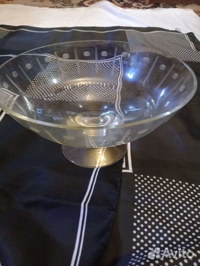 Ваза для фруктов на ножке СССР