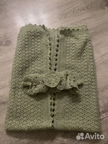 Плед детский вязаный ручная работа новый