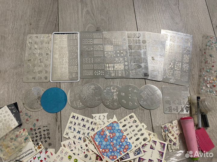 Диски для стемпинга, наклейки для ногтей