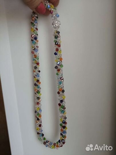 Комплект (колье+ браслет) ручной работы