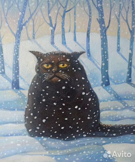 Картина маслом холст на картоне 30 на 30 см