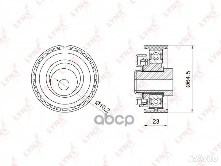 Ролик натяжной ремня грм PB1027 lynxauto