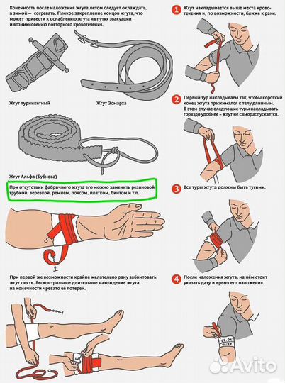 Жгут кровоостанавливающий. Эластичная трубка