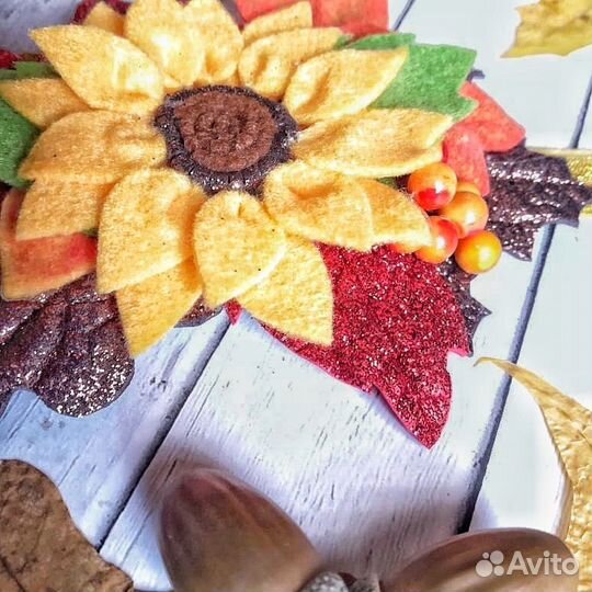 Осенняя повязка для волос ручной работы