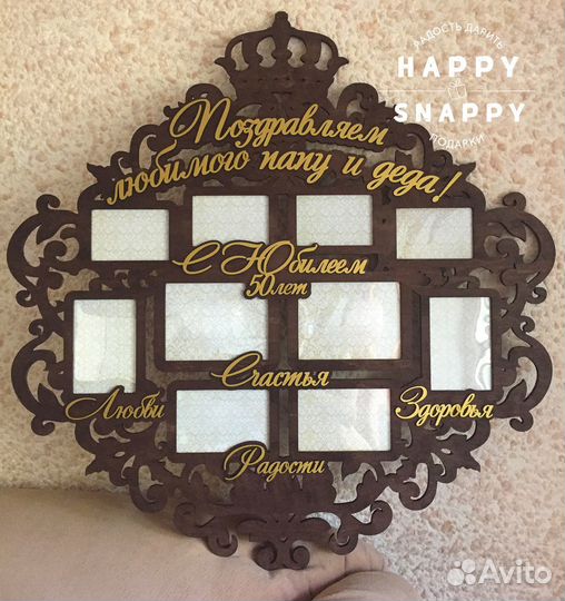 Семейная фоторамка коллаж. панно.на стену