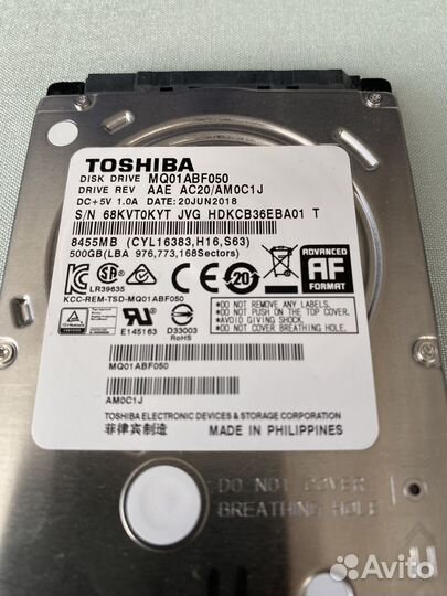 HDD 2.5 Toshiba 500Гб