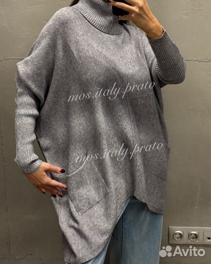 Кофта туника кашемир stock.Италия большие размеры