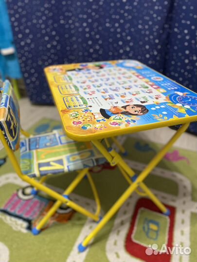 Складной детский столик и стул Nika