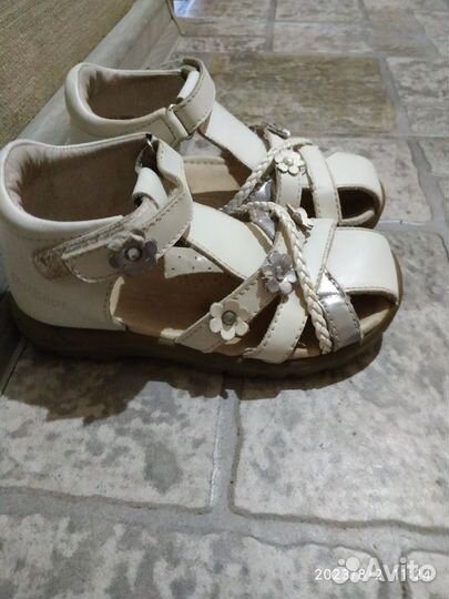 Сандалии детские, кожаные, ортопедические