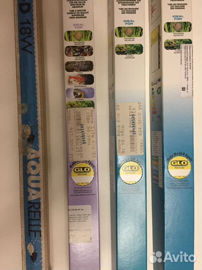 Аквариумные лампы Т8 61см-4шт, Т5 438мм.-2шт