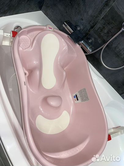 Ванночка для купания baby ok с опорой для ванны