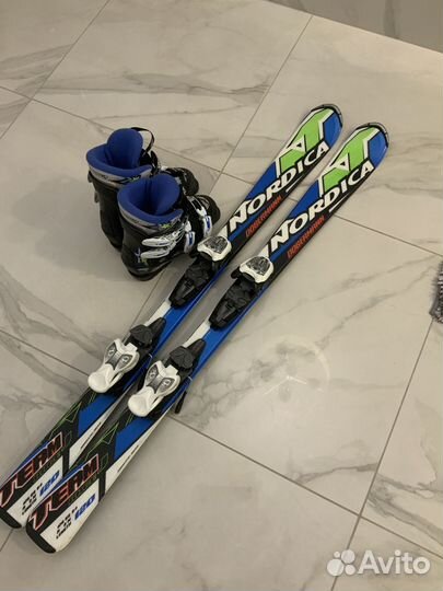 Горные лыжи детские 120 с ботинками