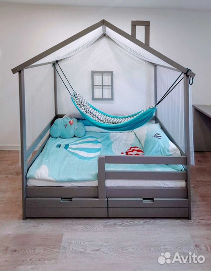 Кроватка MY place высокий борт берёза детскаяТерем