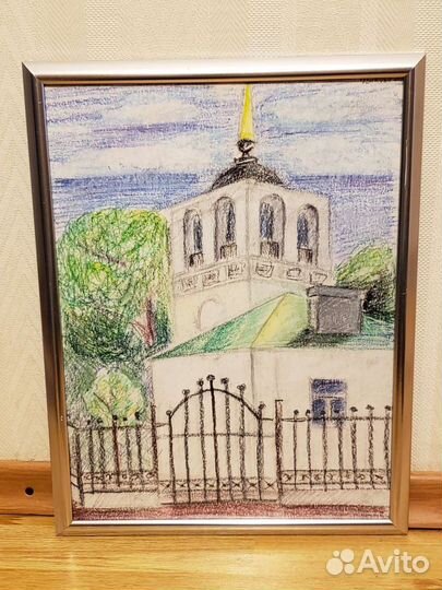 Картина акварелью 30х40 в раме