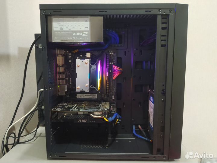 Игровой пк AMD Ryzen 5 2600, GTX 1060, 16GB, M.2