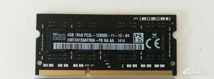 Hynix DDR3 4GB на ноутбук память 1600Mhz PC3L ддр3