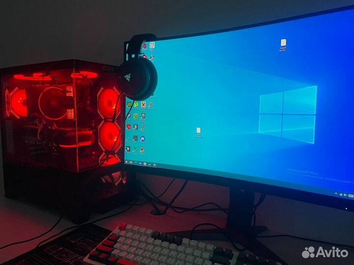 Игровой компьютер с монитором полный комплект