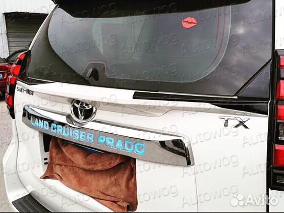 Спойлер Prado 150 / GX 460 под стекло, белый+чёрны