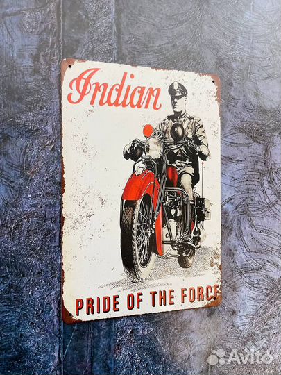 Декор на стену табличка Indian Motorcycle мото