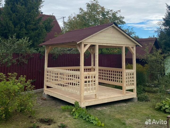Беседка с мебелью