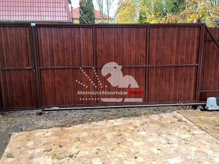 Откатные ворота с автоматикой от производителя