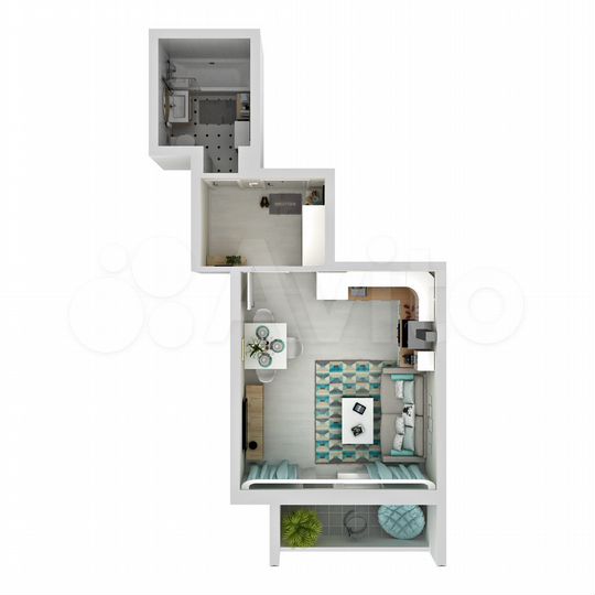 Квартира-студия, 28,4 м², 4/16 эт.