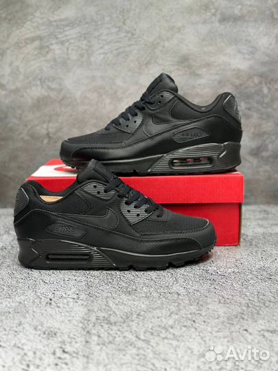 Кроссовки Nike Air Max 90 черные арт:340