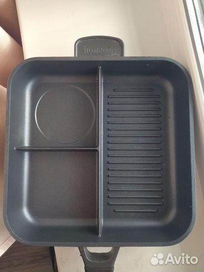 Сковорода гриль трехсекционная