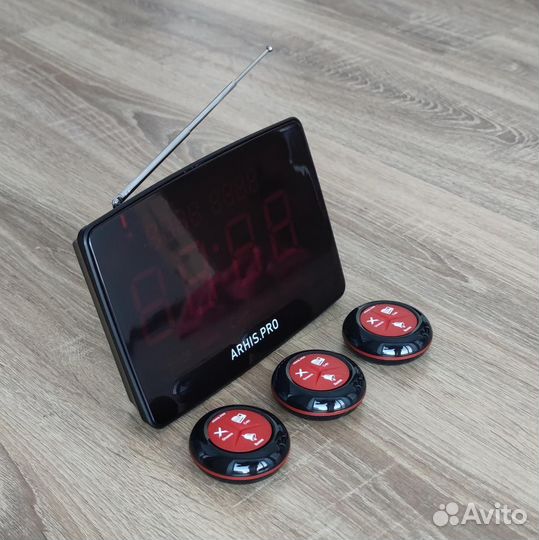 Кнопка вызова официанта Счет, Вызов, Отмена, табло