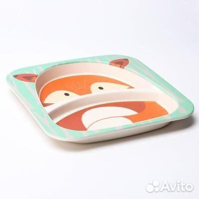 Набор детской посуды «Лисичка», из бамбука