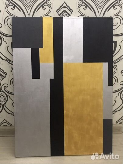 Интерьерная картина на холсте 50x70 Абстракция