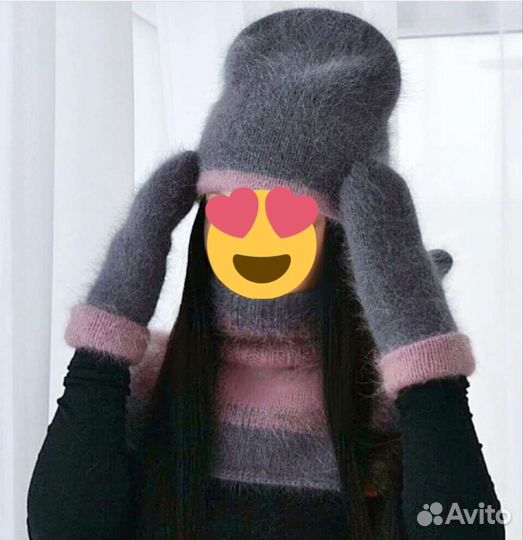 Шапка, варежки, манишка