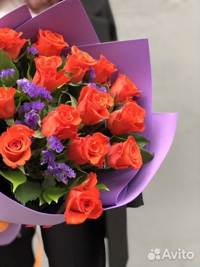 Букет из роз «Лед и пламя»