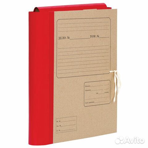 Папка бумаг архивная А4 225х310 мм, 80 мм, 4 завяз