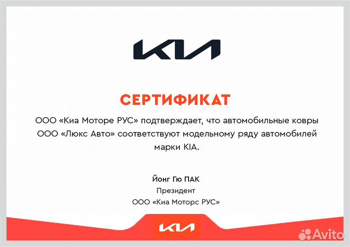 3D Коврики KIA Carnival 2023 2022 2021 2020 2019 Э