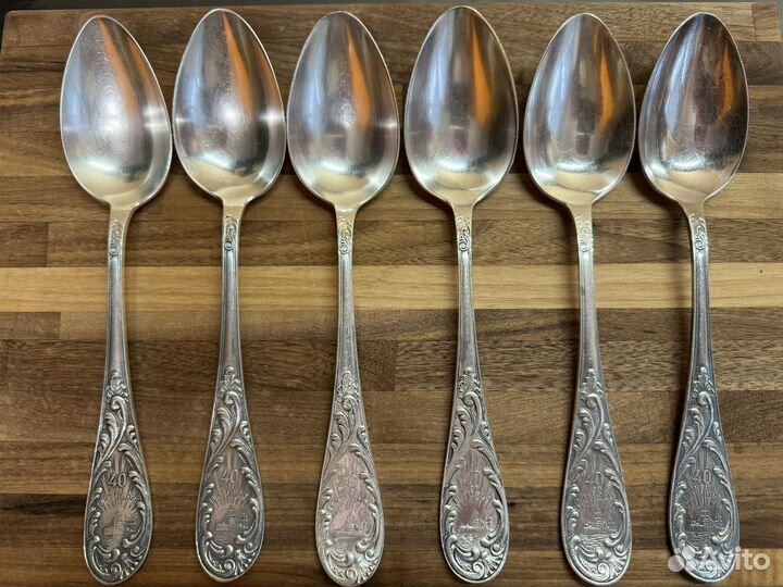 Ложки столовые мельхиоровые 40-летие Октября