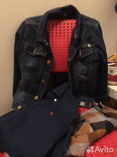 Джинсовый комплект куртка-брюки