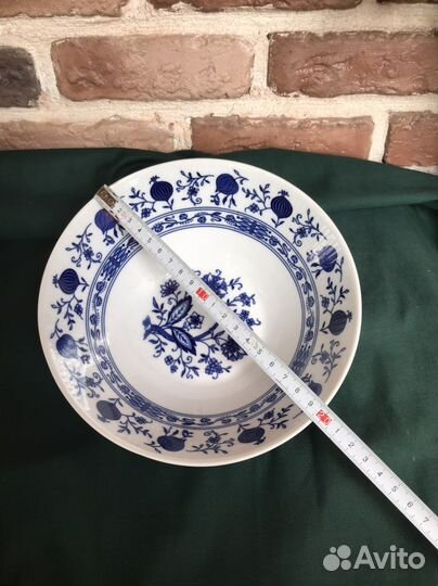 Луковый узор, синий лук салатники