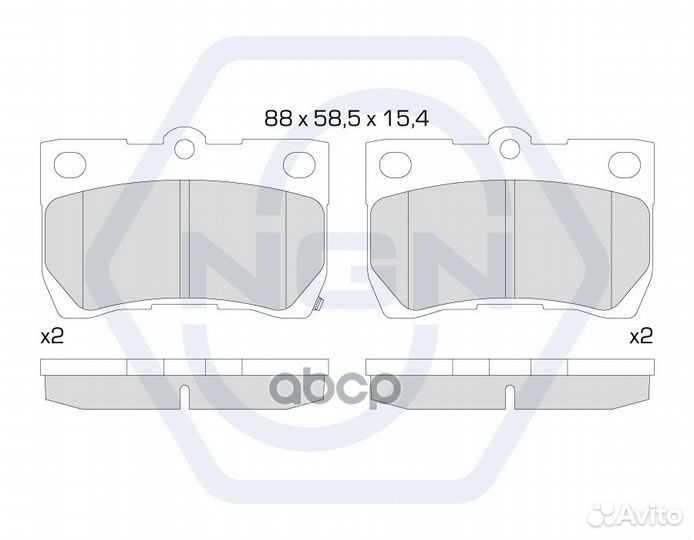 Колодки тормозные дисковые керамические зад