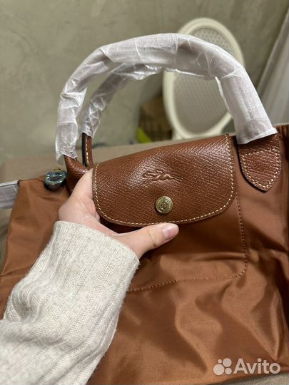 Сумка Longchamp Le pliage S (карамельная)