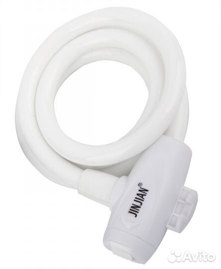 Велозамок JinJian 12х1200мм 588E белый Vol751