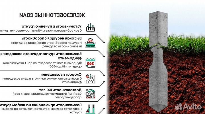 Железобетонные сваи для дома под ключ