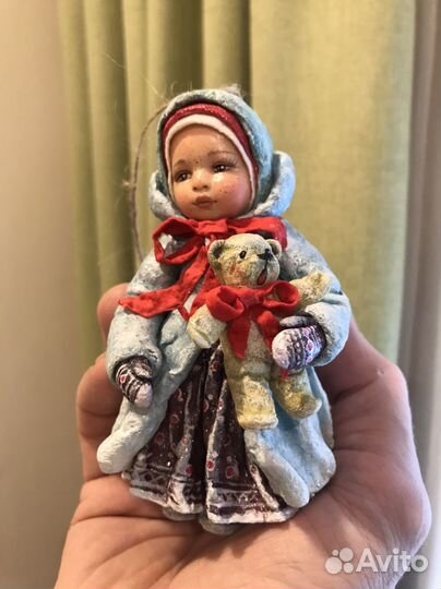 Ватная игрушка ручная работа