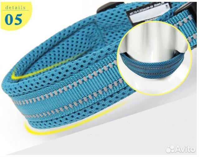 Мягкий ошейник и поводок для средних/крупных пород