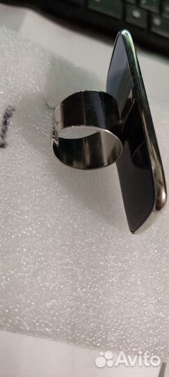 Кольцо с синим агатом